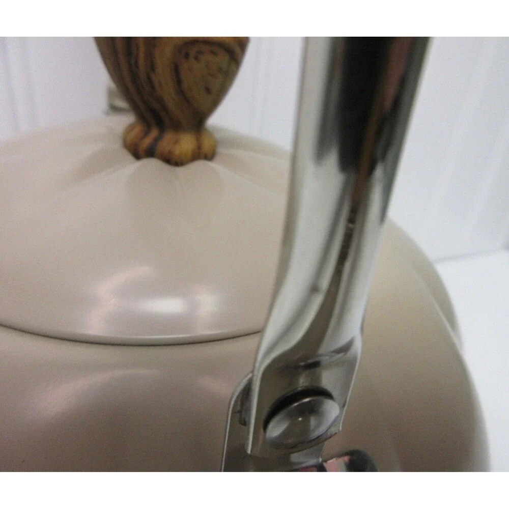 Pioneer Woman Pumpkin Whistling Tea Kettle with Lid Taupe